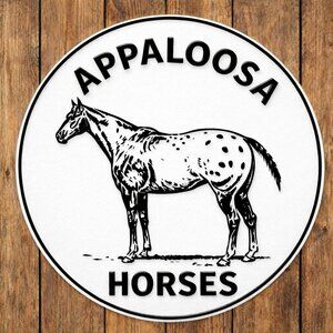 Appaloosa Horses Sign Equestrian Center Horseback Riding